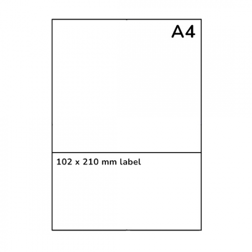 A4 pakkelehe / tagastussilt koos aadressisilt, 102 x 210 mm, 100 lehte
