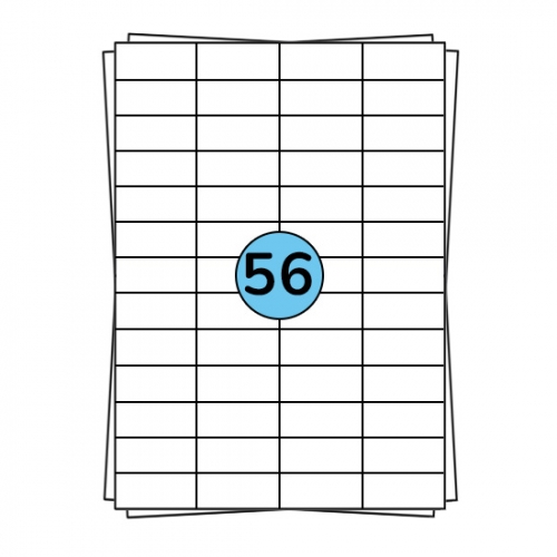 A4 lehtsildid 52 x 21 mm, 5 600 silti
