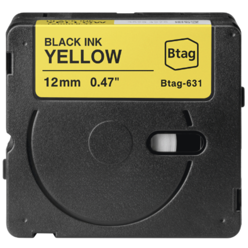 Brother Btag-631 ühilduv sildilint must kollasel 12mm