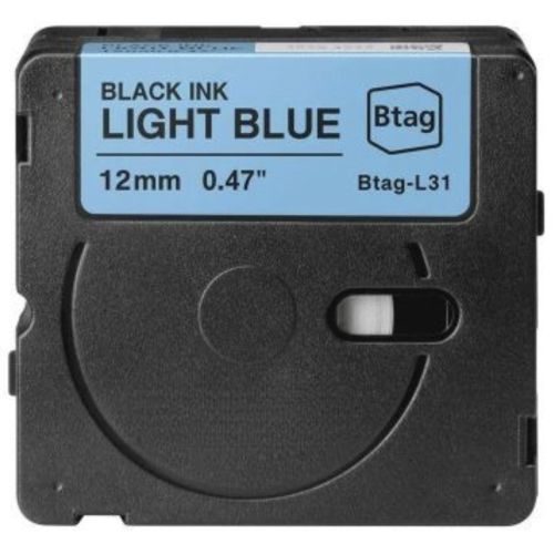 Brother Btag-L31 ühilduv sildilint must helesinisel 12mm
