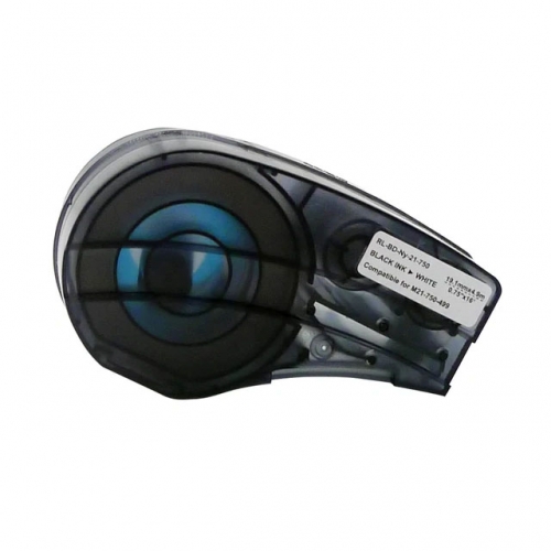 Brady M21-750-499 ühilduv sildilint, must valgel, 19,1mm x 4,88m